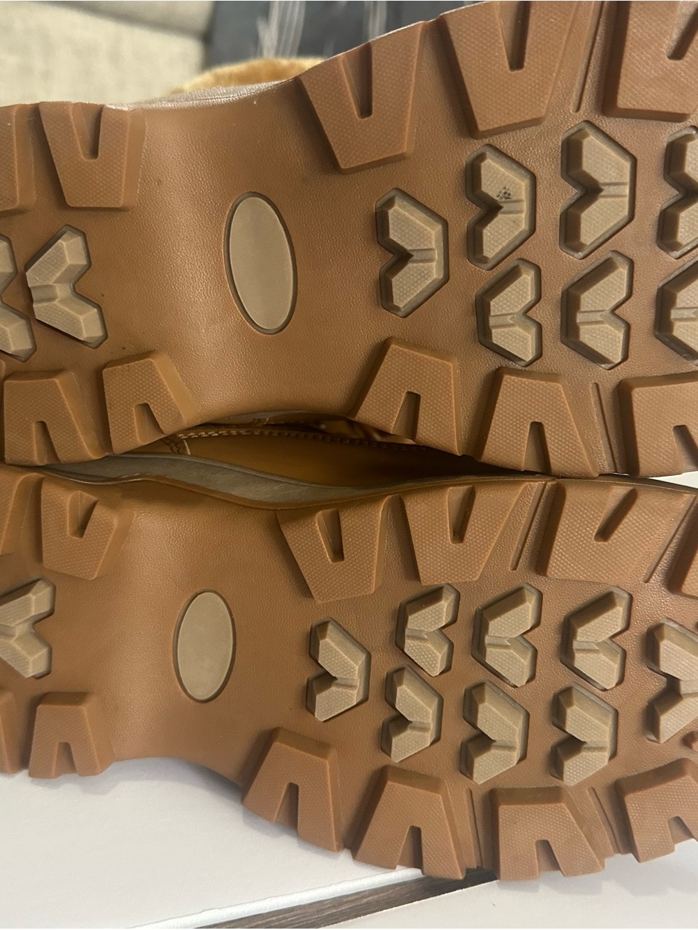 Chunky Lug Sole Boots in Brown